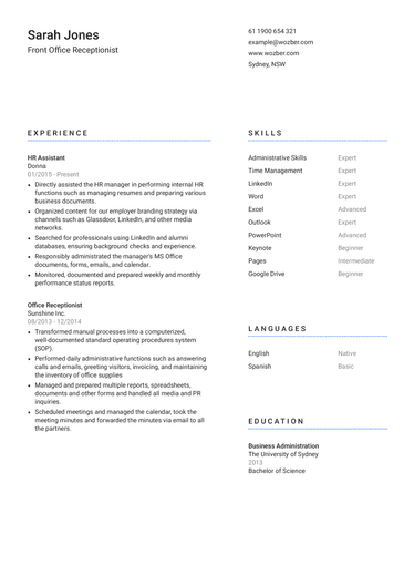 Free resume builder for modern job seekers | Wozber