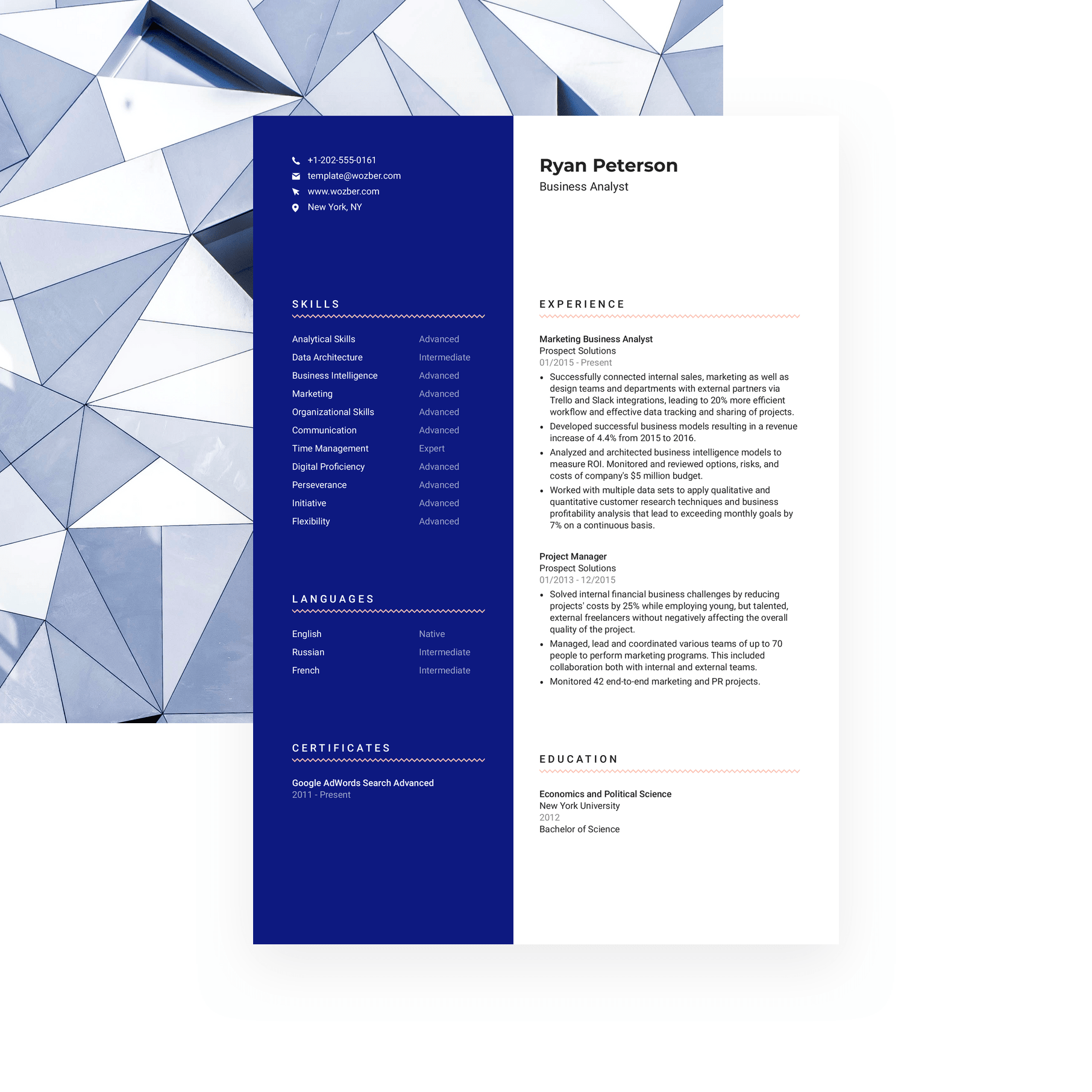 Free Resume Template 21 Wozber