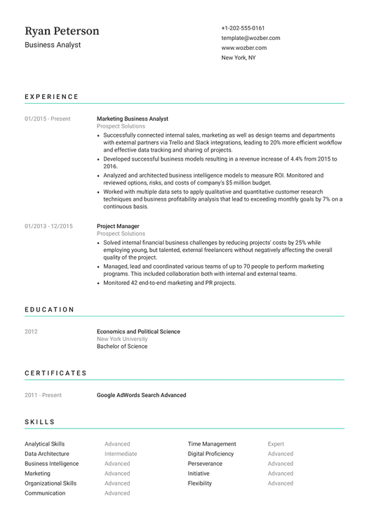 Free resume builder for modern job seekers | Wozber